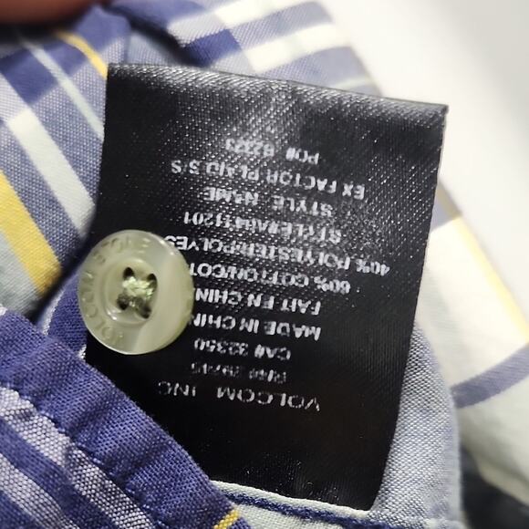 Volcom Blue and White Plaid Men's Shirt - Picture 10 of 13